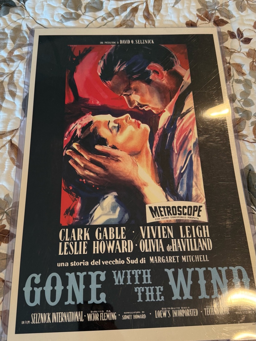 Gone With The Wind Movie Art Poster - Red & Black